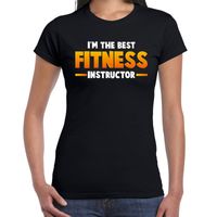 Im the best fitness instructor t-shirt zwart voor dames - thumbnail