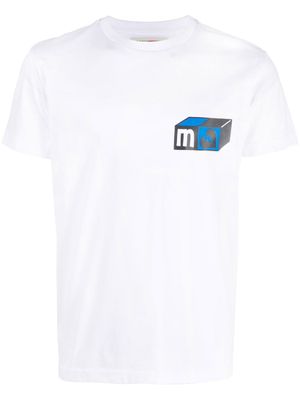 MODES GARMENTS t-shirt Modes en coton à col ras-du-cou - Blanc