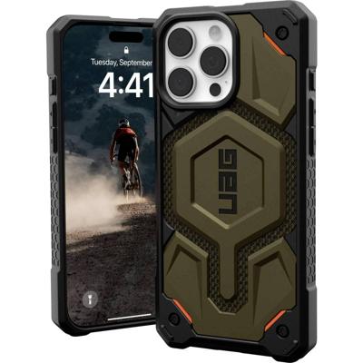 Urban Armor Gear Monarch Pro MagSafe Case Backcover Apple iPhone 16 Pro Max Kevlar, Groen MagSafe compatible