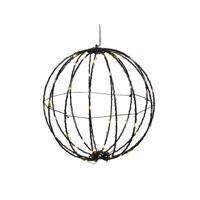 Bal zwart 20cm 50LED timer op batterij