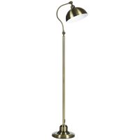 HOMCOM vloerlamp in vintage design, verstelbare hoek, messinglook, 42 cm x 25,5 cm x 152 cm, brons