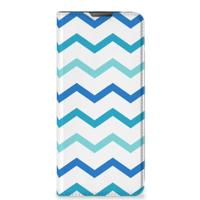 Motorola Moto E20 | Hoesje met Magneet | Zigzag Blauw