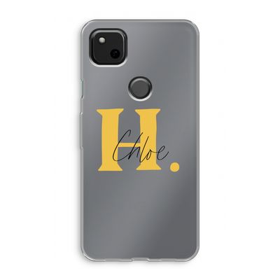 Amber Script: Google Pixel 4a Transparant Hoesje