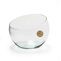 Bloemenvaas Bob - helder transparant - eco glas - D20 x H16 cm - bol vaas/lage schaal