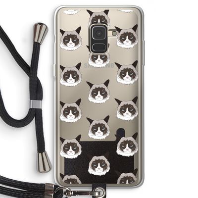 It's a Purrr Case: Samsung Galaxy A8 (2018) Transparant Hoesje met koord
