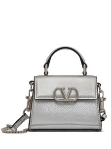 Valentino Garavani mini sac à main VSling métallisé - Argent