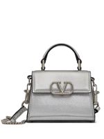 Valentino Garavani mini sac à main VSling métallisé - Argent - thumbnail