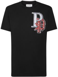 Philipp Plein t-shirt en coton à imprimé Bulldogs - Noir