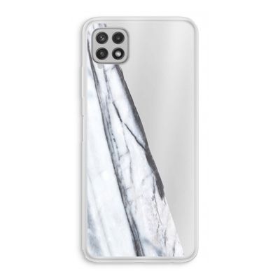 Gestreepte marmer: Samsung Galaxy A22 4G Transparant Hoesje