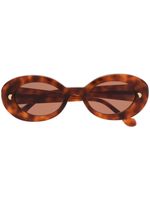 Nanushka lunettes de soleil à effet écaille de tortue - Marron