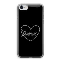Friends heart black: iPhone 8 Transparant Hoesje