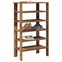 Schoenenrek 61x32x105 cm bewerkt hout oud houtkleurig