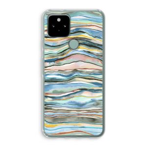 Watercolor Agate: Google Pixel 5 Transparant Hoesje