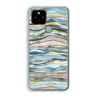 Watercolor Agate: Google Pixel 5 Transparant Hoesje Watercolor Agate: Google Pixel 5 Transparant Hoesje