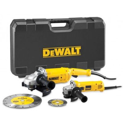 DeWalt DWE492SDT 230mm haakse slijper + DWE4207 125mm slijper in koffer - DWE492SDT-QS