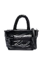 Karl Lagerfeld sac cabas à plaque logo K/Signature - Noir