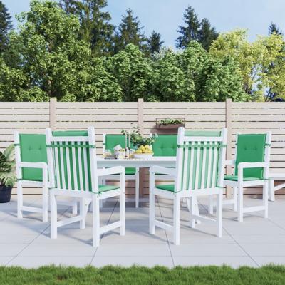 VidaXL Tuinstoelkussens 6 st 100x50x3 cm oxford stof groen