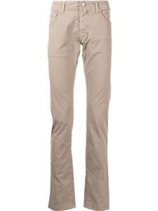 Jacob Cohën pantalon slim à effet froissé - Marron