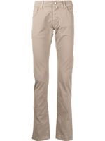 Jacob Cohën pantalon slim à effet froissé - Marron