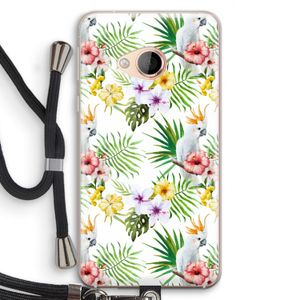 Gele kuif: HTC U Play Transparant Hoesje met koord