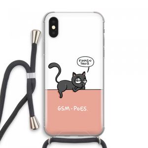 GSM poes: iPhone XS Max Transparant Hoesje met koord