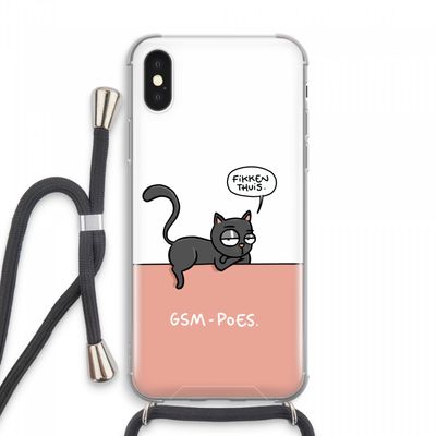 GSM poes: iPhone XS Max Transparant Hoesje met koord