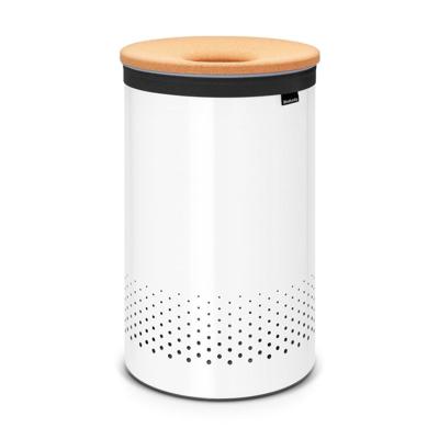 Brabantia Wasbox - 60 liter - kurkendeksel - uitneembare waszak - wit 104404