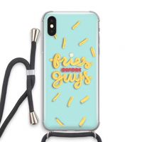 Always fries: iPhone XS Transparant Hoesje met koord