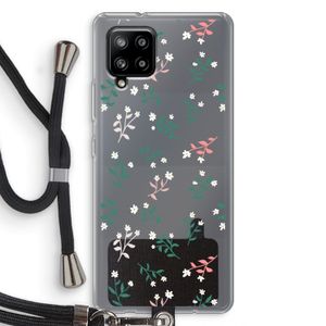 Small white flowers: Samsung Galaxy A42 5G Transparant Hoesje met koord