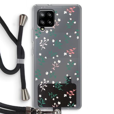 Small white flowers: Samsung Galaxy A42 5G Transparant Hoesje met koord