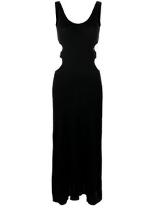 Chloé crinkled-effect tank maxi dress - Noir