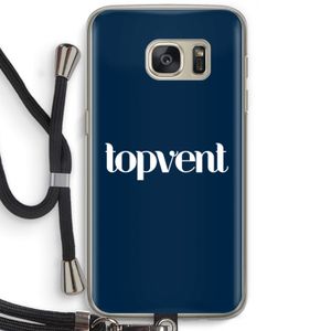 Topvent Navy: Samsung Galaxy S7 Transparant Hoesje met koord