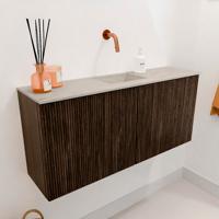 Toiletmeubel Mondiaz Joya Dlux | 90 cm | Meubelkleur Walnut | Faye wastafel Opalo Wasbak Midden | Zonder kraangat(en) Toiletmeubel Mondiaz Joya Dlux | 90 cm | Meubelkleur Walnut | Faye wastafel Opalo Wasbak Midden | Zonder kraangat(en)