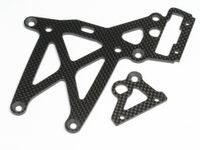 Rear upper plate set (woven graphite/baja 5b)