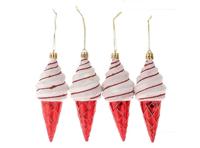 HBX Natural Living Hangdeco ijsje 4-delig rood