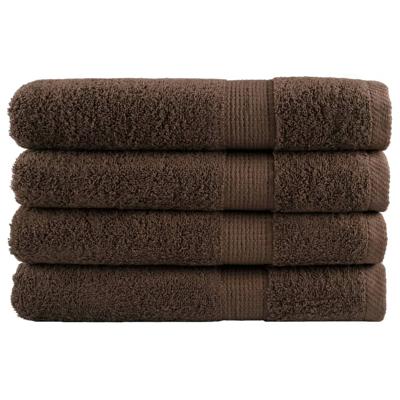 VidaXL Saunadoeken solund 4 st 600 g/m² 80x200 cm bruin
