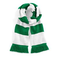 Groen met witte sjaal 182 cm   - - thumbnail