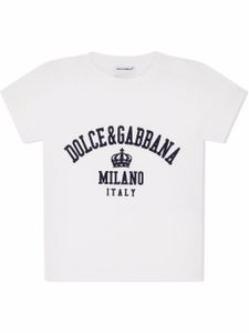 Dolce & Gabbana Kids t-shirt à logo imprimé - Blanc