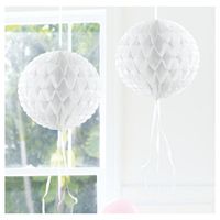 Decoratie bol wit 30 cm