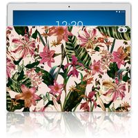 Lenovo Tab P10 Siliconen Hoesje Flowers - thumbnail