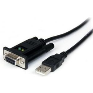 StarTech.com 1-poort USB naar Nulmodem RS232 DB9 Seriële DCE Verloopkabel met FTDI