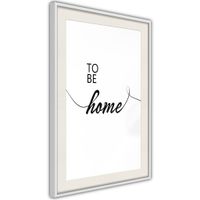 Ingelijste Poster - To be Home Witte lijst met passe-partout - thumbnail