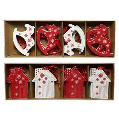 Hangers Mdf Rood/Wit Set