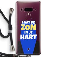 Laat de zon in je hart: HTC U12+ Transparant Hoesje met koord