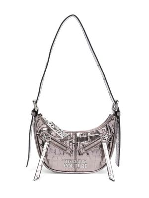 Versace Jeans Couture sac porté épaule à effet peau de crocodile embossé - Argent