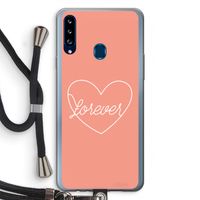 Forever heart: Samsung Galaxy A20s Transparant Hoesje met koord