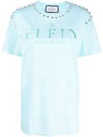 Philipp Plein t-shirt à ornements en cristal - Bleu - thumbnail