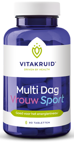 Vitakruid Multi Dag Vrouw Sport 100% Vegan 90