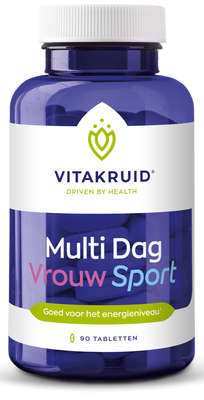 Vitakruid Multi Dag Vrouw Sport 100% Vegan 90
