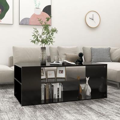 Salontafel 100x50x40 cm bewerkt hout zwart